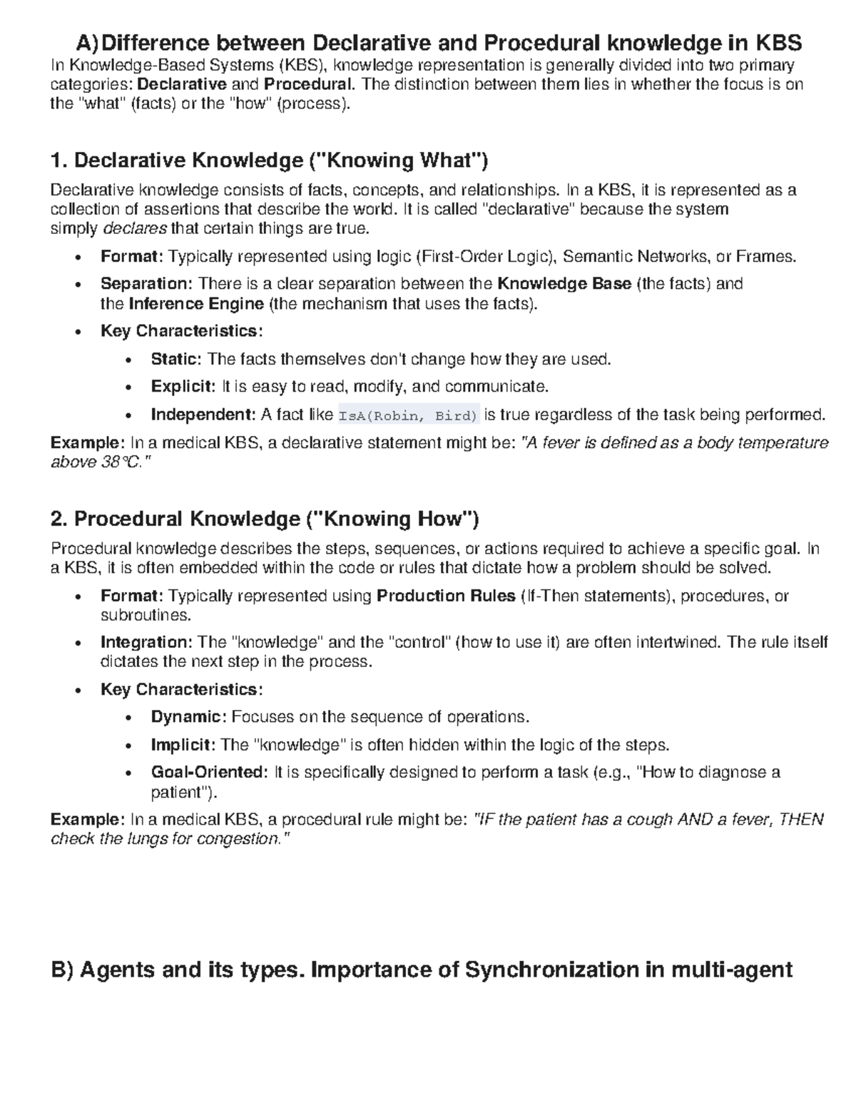 AI LEct - Differences in Knowledge Types and Agent Classifications ...