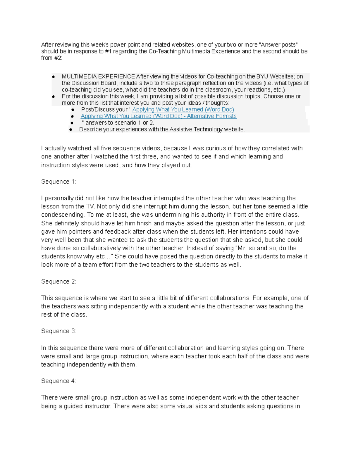DB 4 - discussion board - After reviewing this power point and related ...