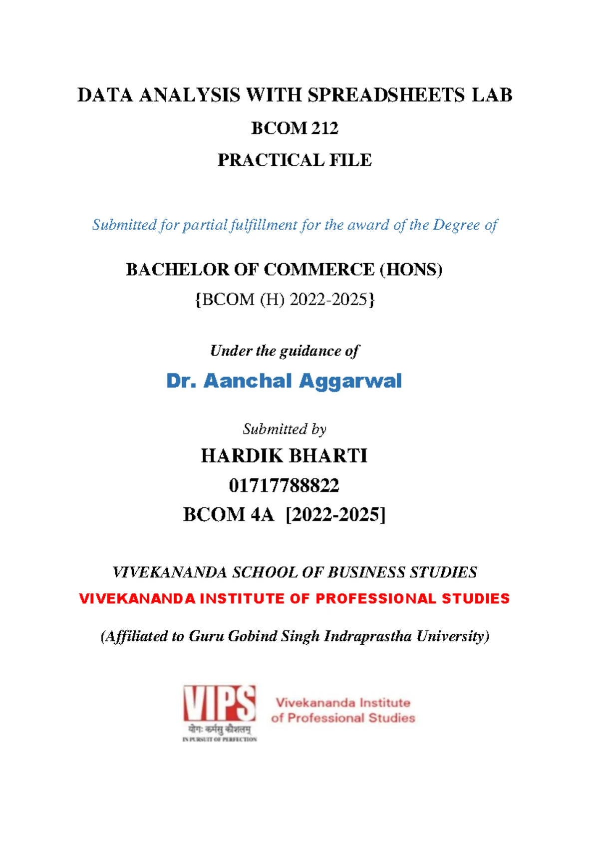 B.COM (H) Business Research Methodology Lab Practical Notes - Studocu