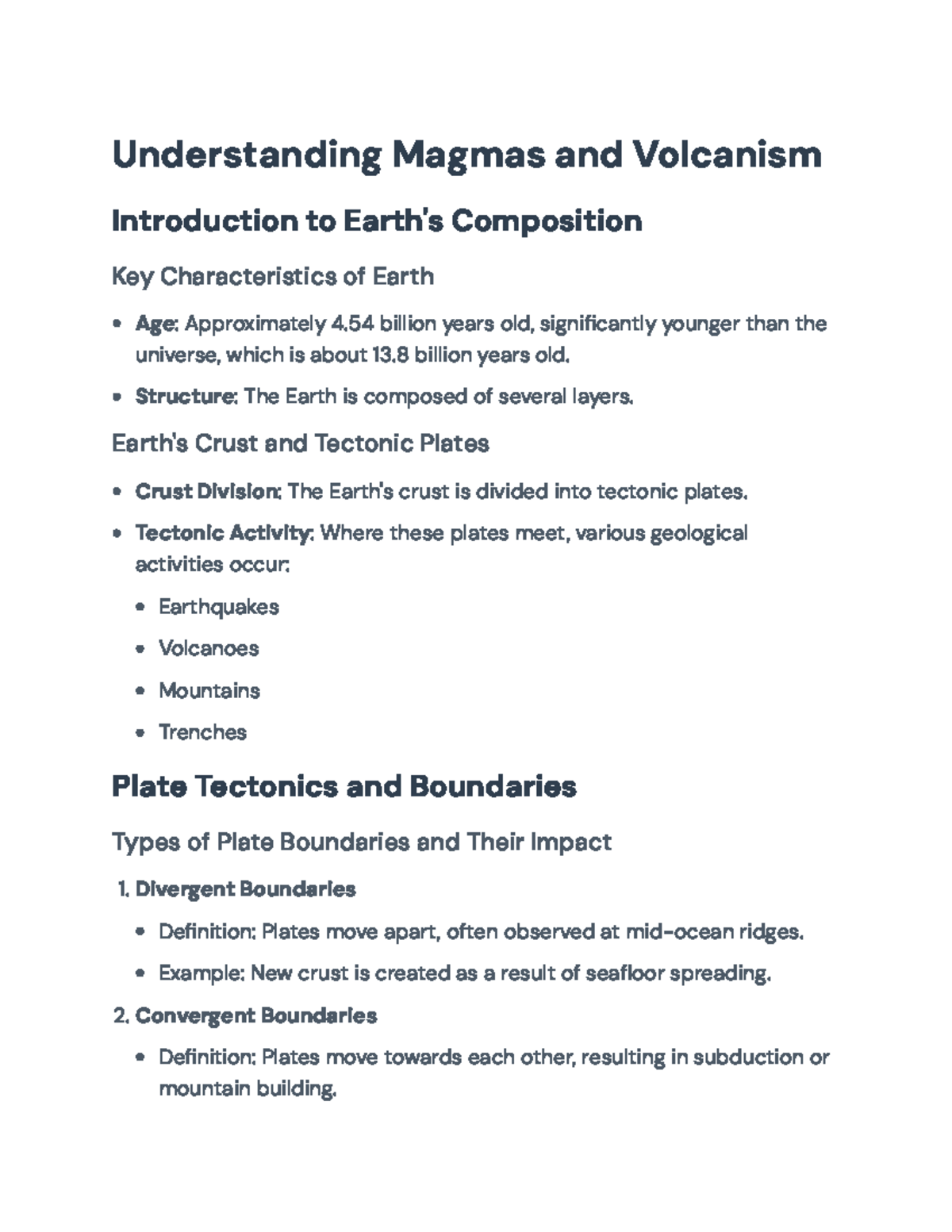 Geology 101: Understanding Magmas, Volcanism, and Earth's Structure ...