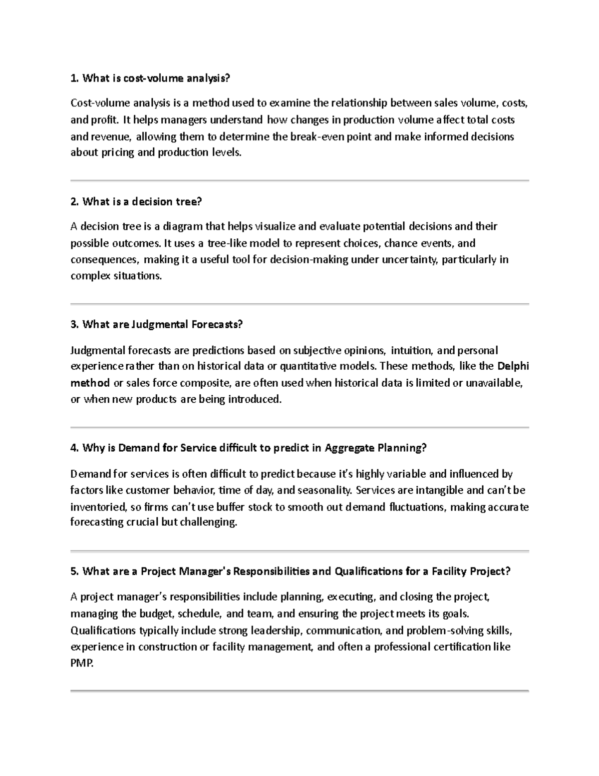 MGT614 Subjective Notes: Key Concepts in Operations Management - Studocu