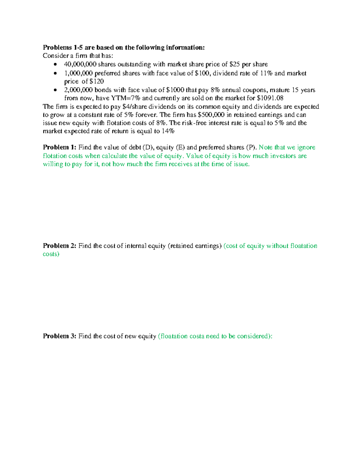 ADM2350 Midterm #2 Additional Practice Questions (Updated in Green ...
