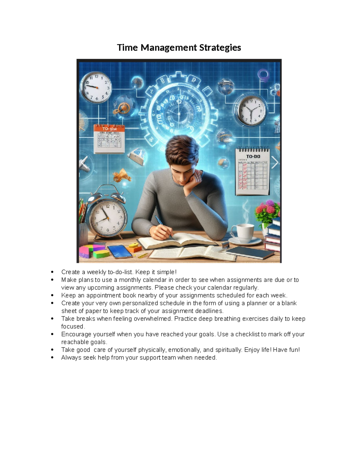 Effective Time Management Strategies for Academic Success - Studocu