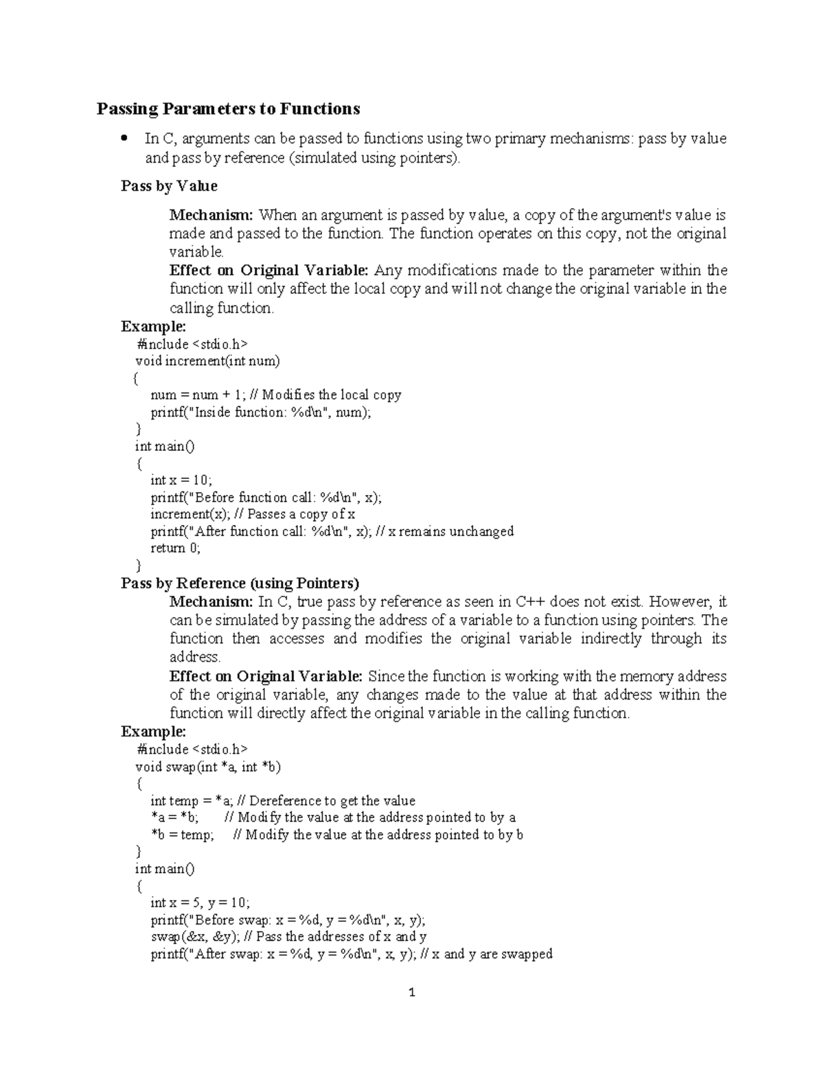 Unit 5: File Handling in C - Functions, Pointers, and Recursion - Studocu