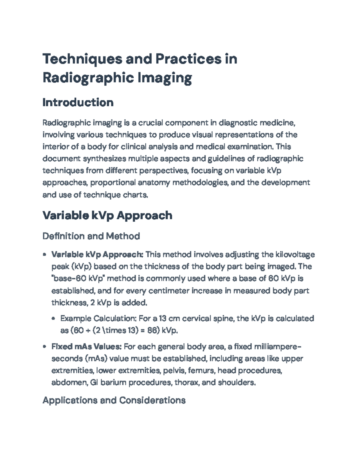 Radiographic Imaging Techniques and Methodologies: A Comprehensive ...