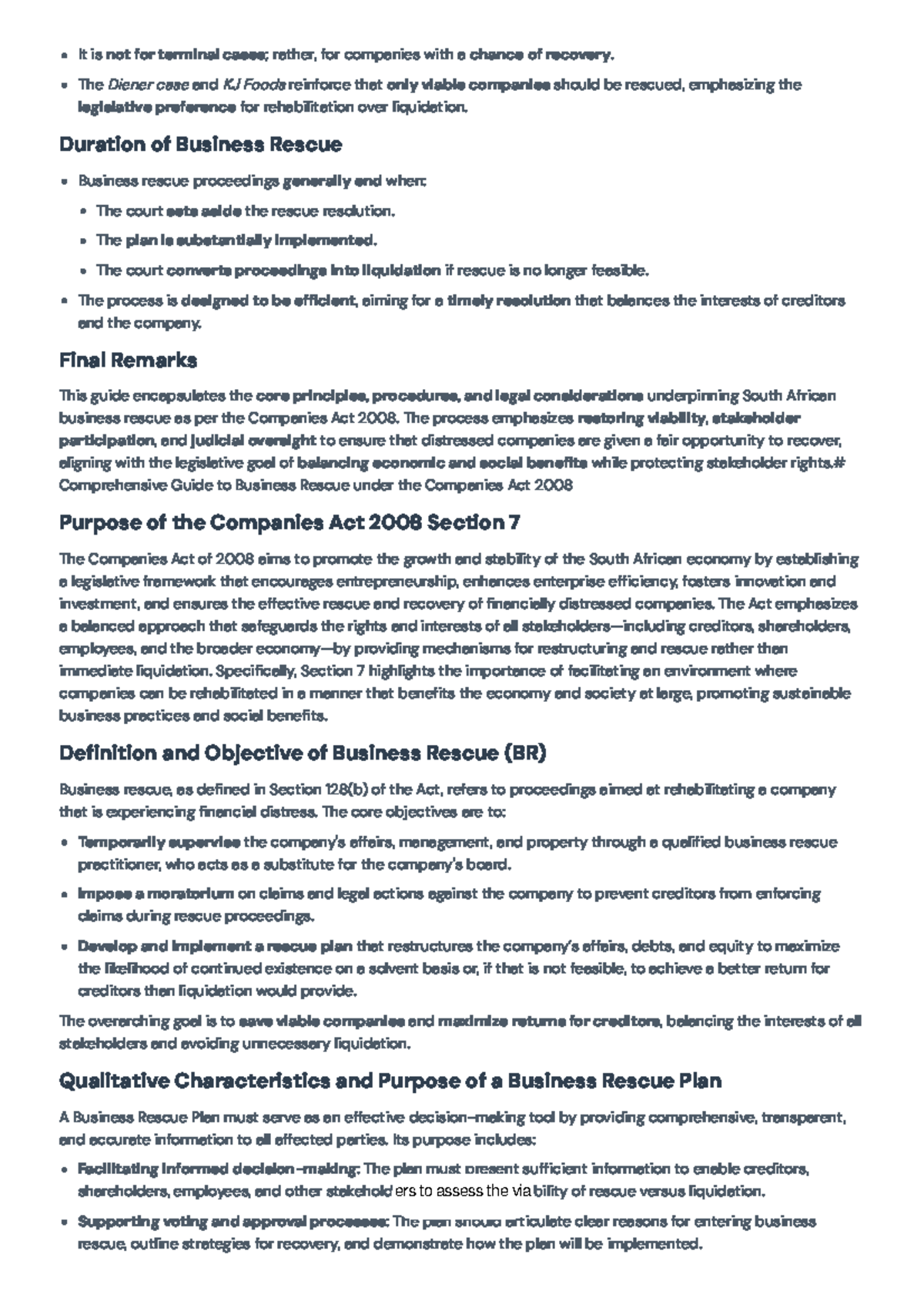 Comprehensive Guide to Business Rescue Process (BRP) under Companies ...