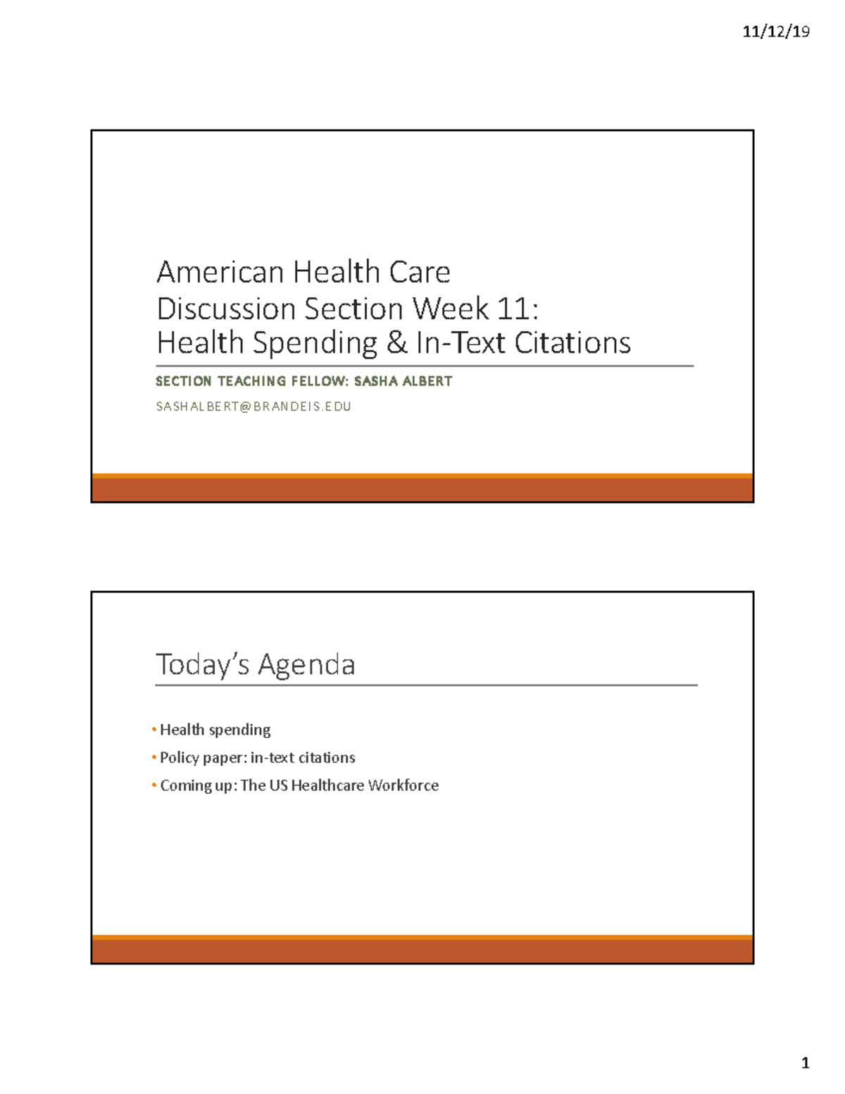 Health Policy Discussion: Week 11 Lecture Notes (2019) - Studocu
