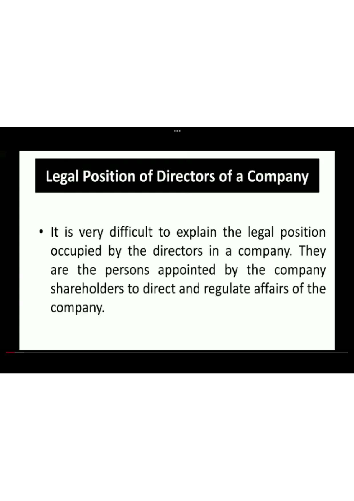 Legal Position of Directors in Company Law (IMG 0108 - Notes) - Studocu