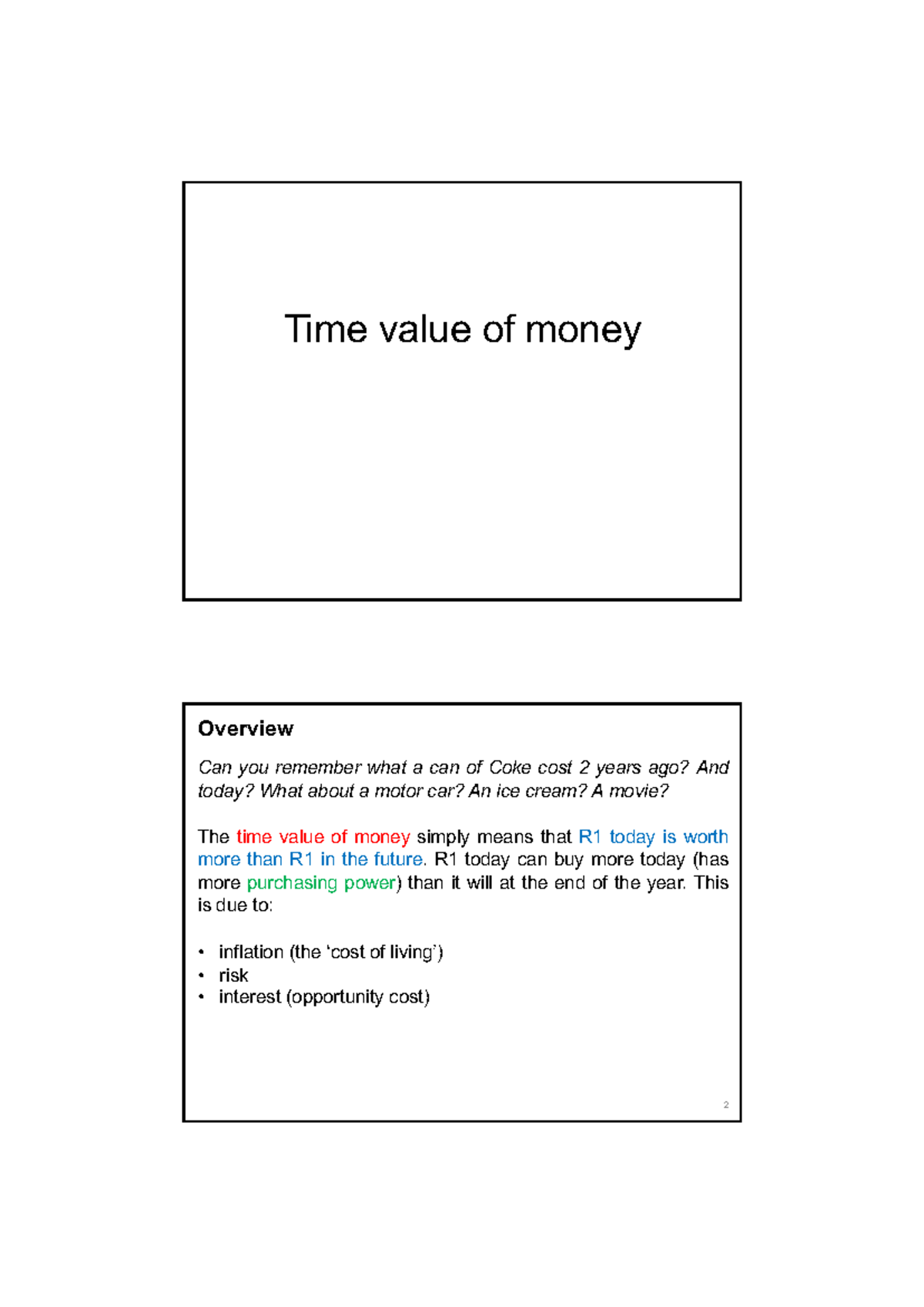 Time Value of Money: Concepts & Examples for Finance 101 - Studocu