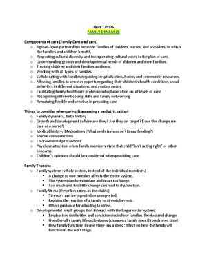 WK 1 PEDS Book Notes - Chapter 1: Perspectives of Pediatric Nursing ...
