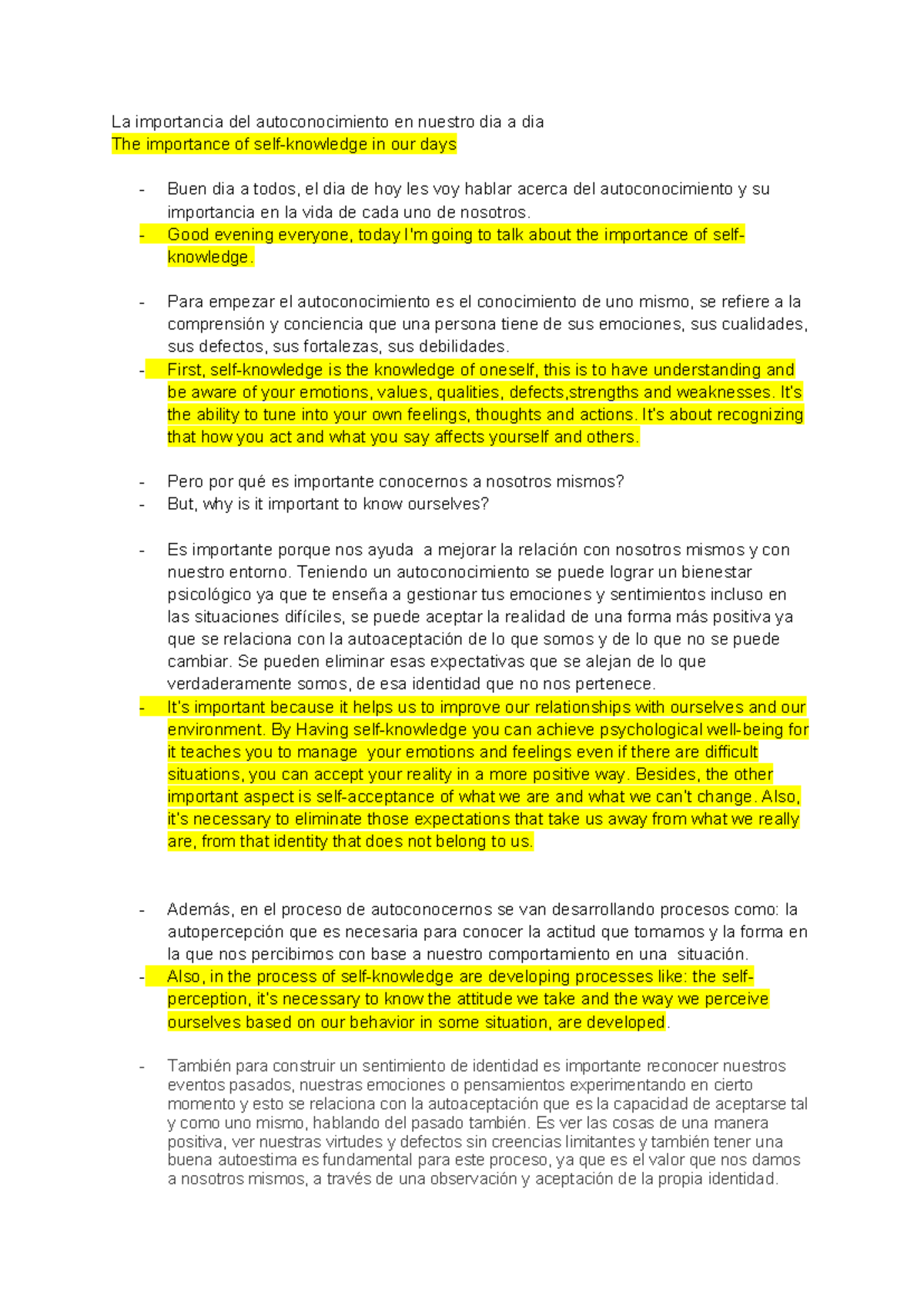 La importancia del autoconocimiento en nuestro dia a dia - Good evening ...
