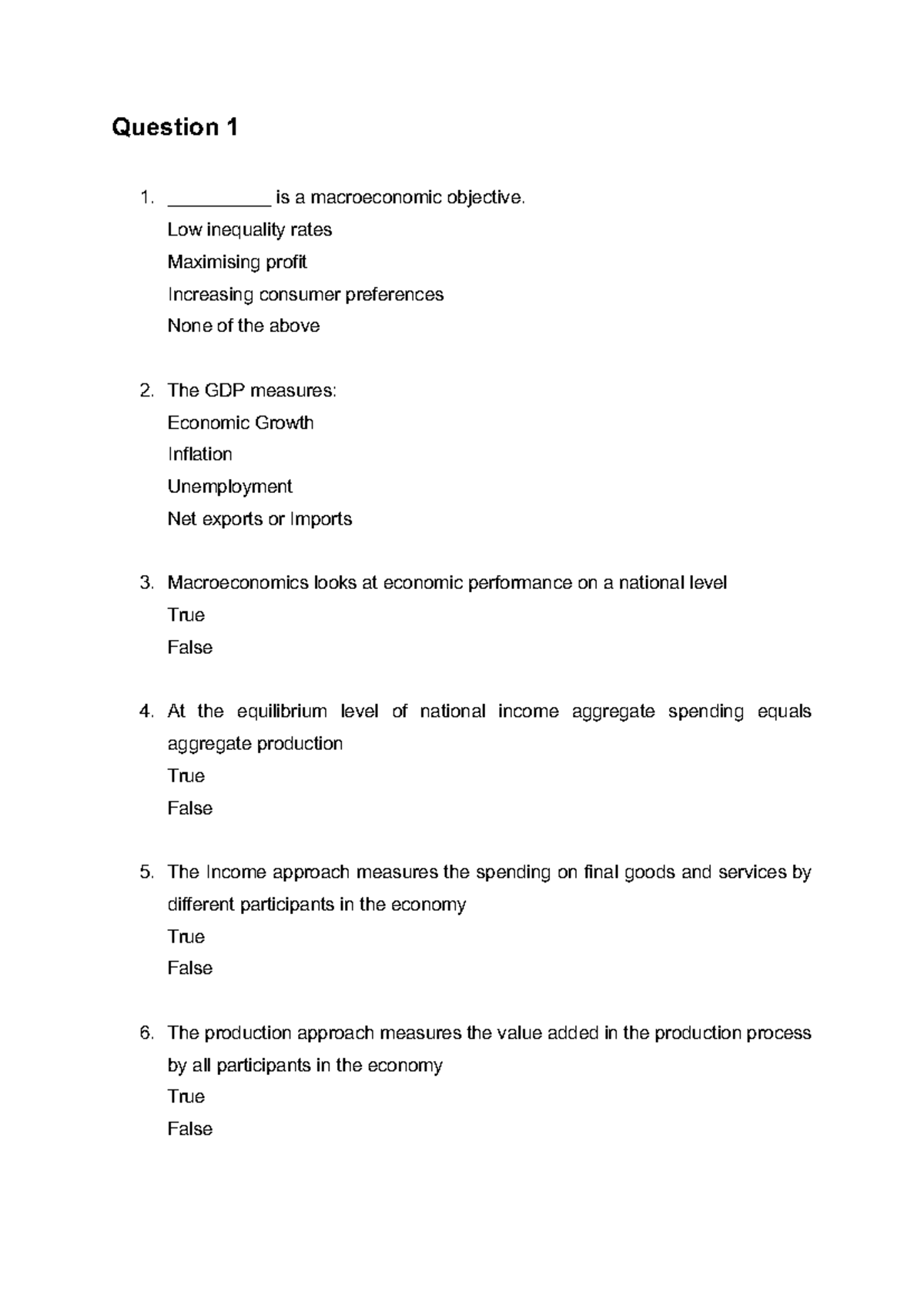 Sample Paper 2 - Macroeconomics Practice Exam Mock (ECON 101) - Studocu