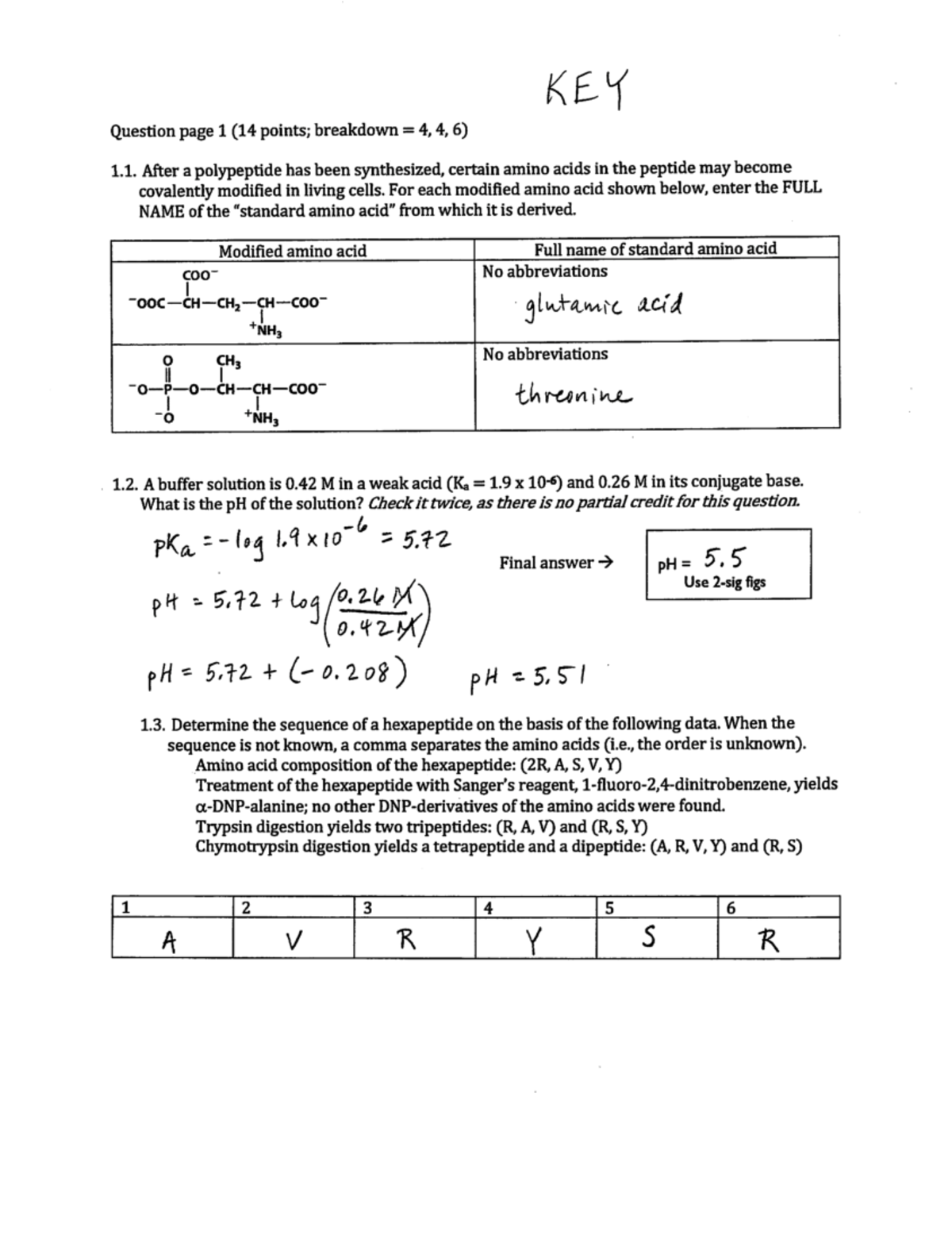 Biochem 101: Key Concepts & Exam Review for Exam 1 - Studocu