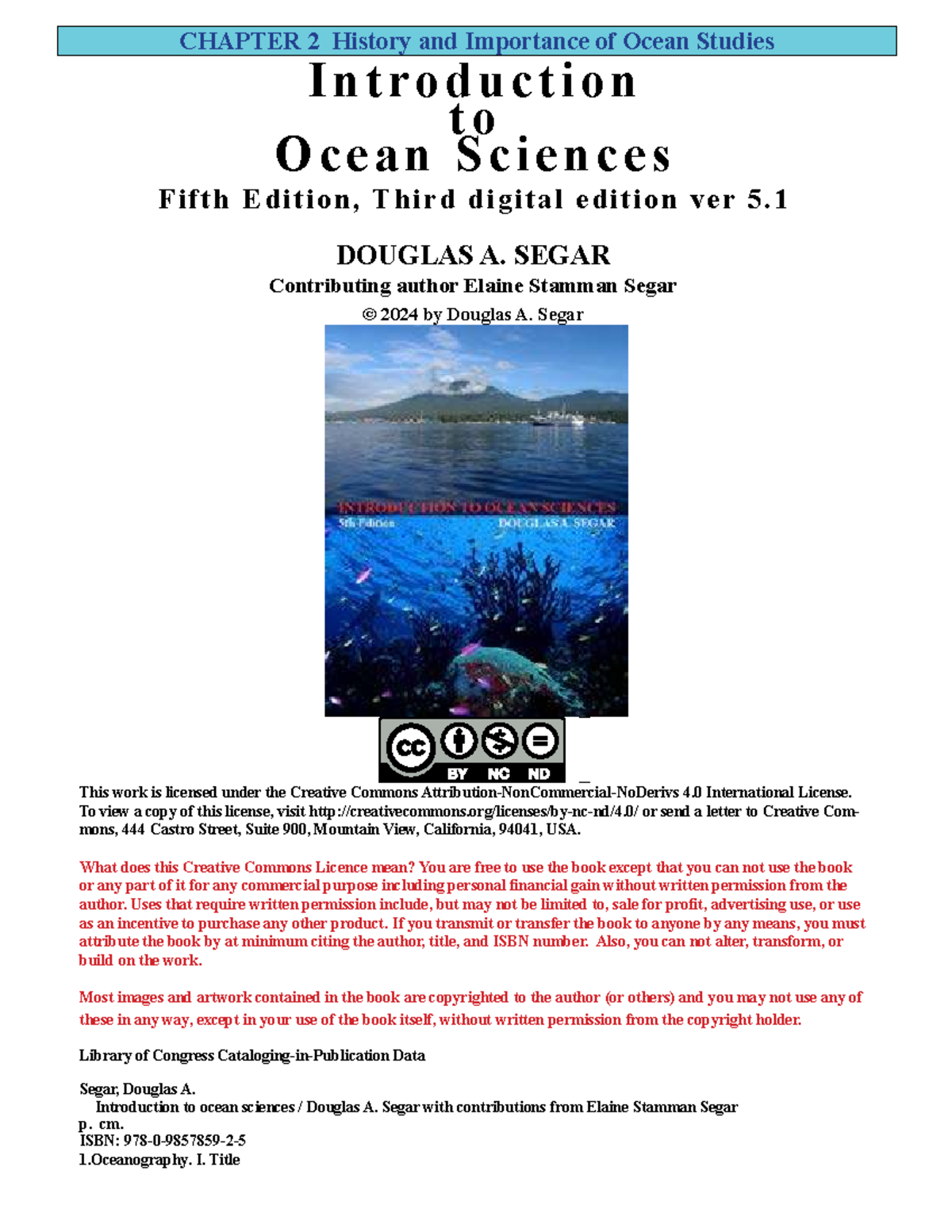 Introduction to Ocean Sciences - Chapter 2 Overview - Studocu