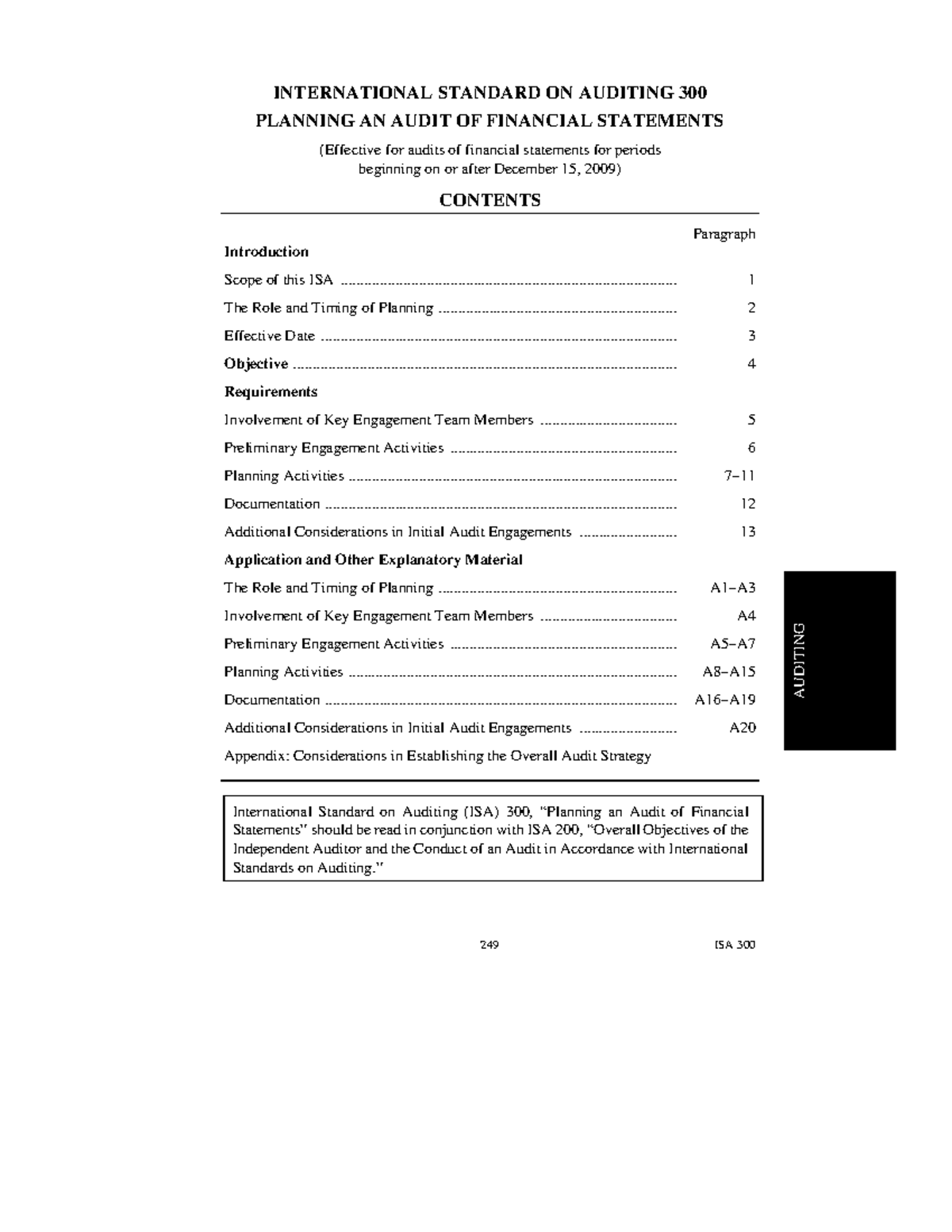 ISA 300 - Comprehensive Guide to Planning Audits of Financial ...