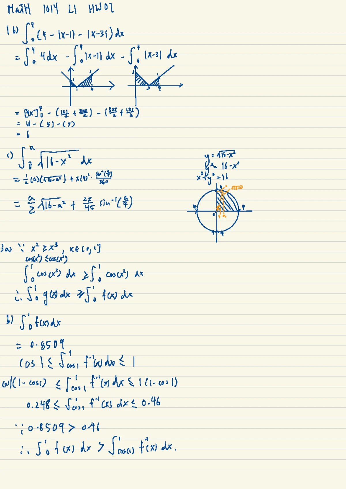 Math1014 Calculus II Spring 2023 Final Exam Solutions & Answers - Studocu