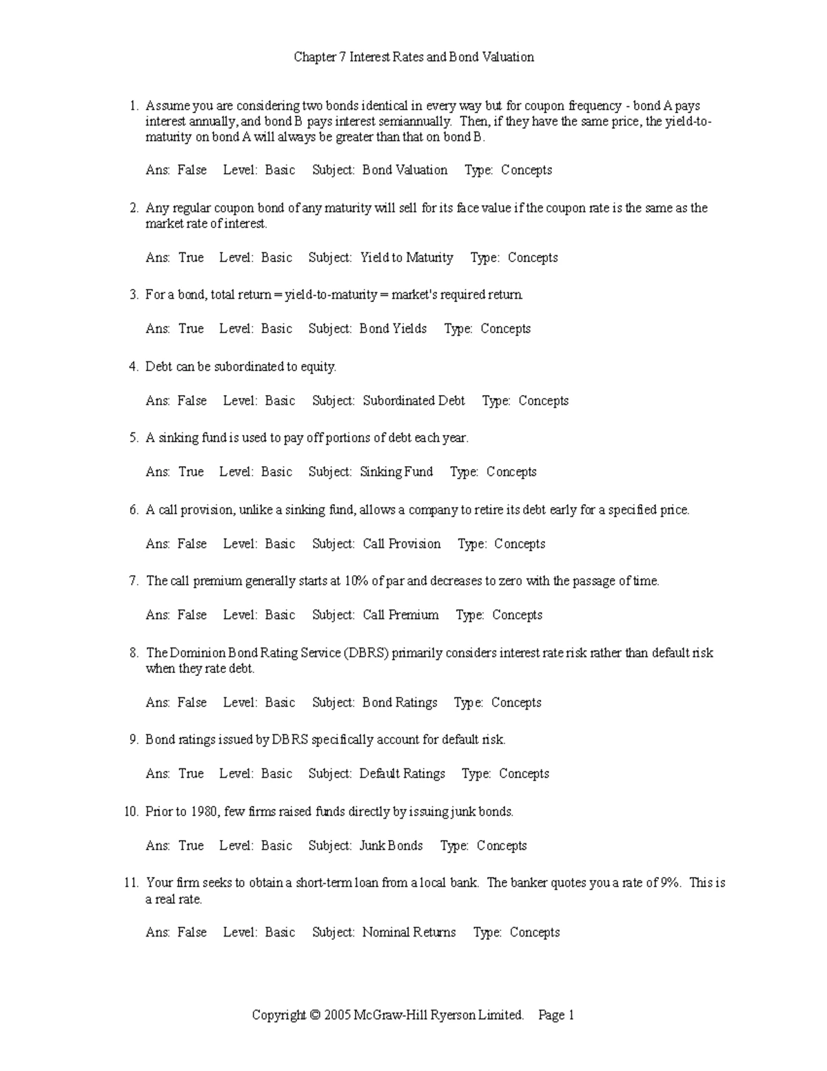 Project Analysis and Evaluation - Chapter 11 - Chapter 11 Project ...