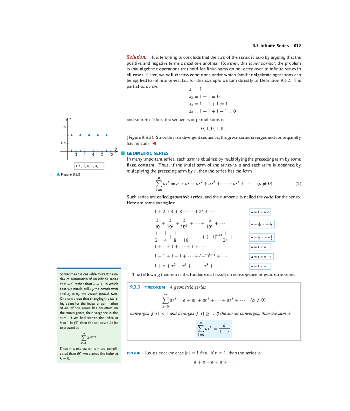 Calculus Anton: Infinite Series & Geometric Series Solutions (C09 ...