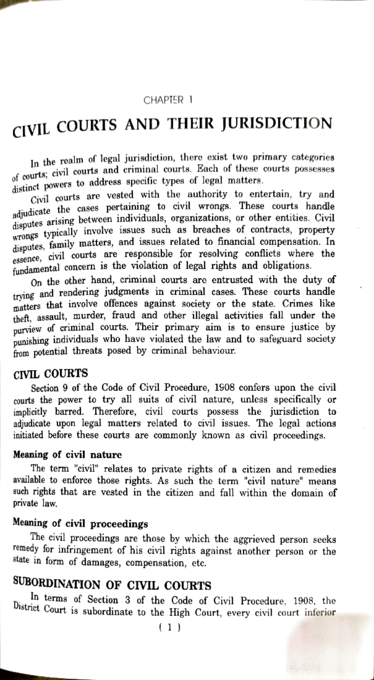 Civil court and it's jurisdiction - ####### CIVIL COURTS AND THEIR ...
