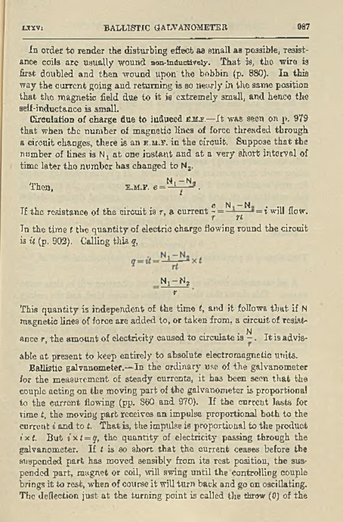 V I 987 Ballistic Galvanometer: Principles and Applications - Studocu