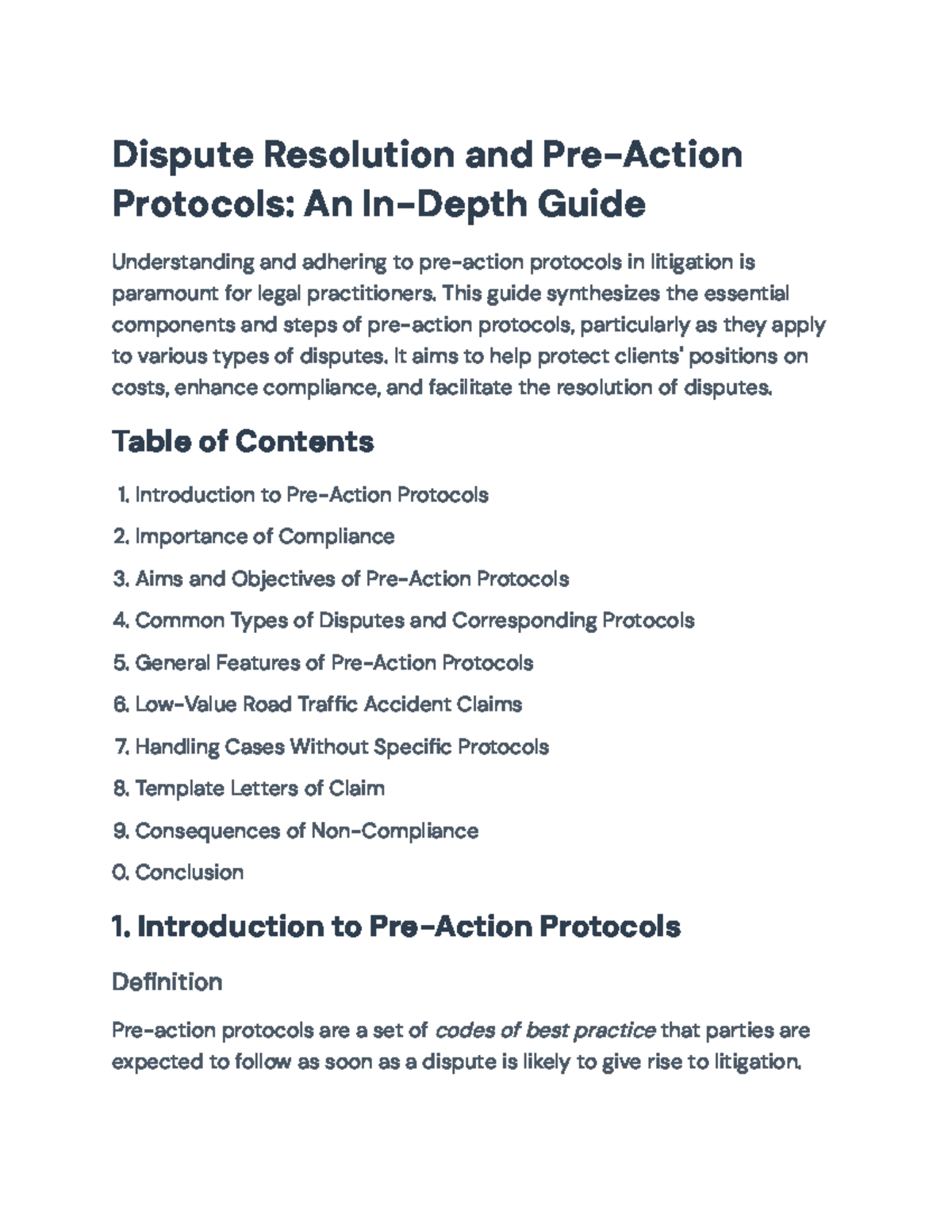 Pre-Action Protocols in Litigation: Essential Guide for LAW101 Students ...
