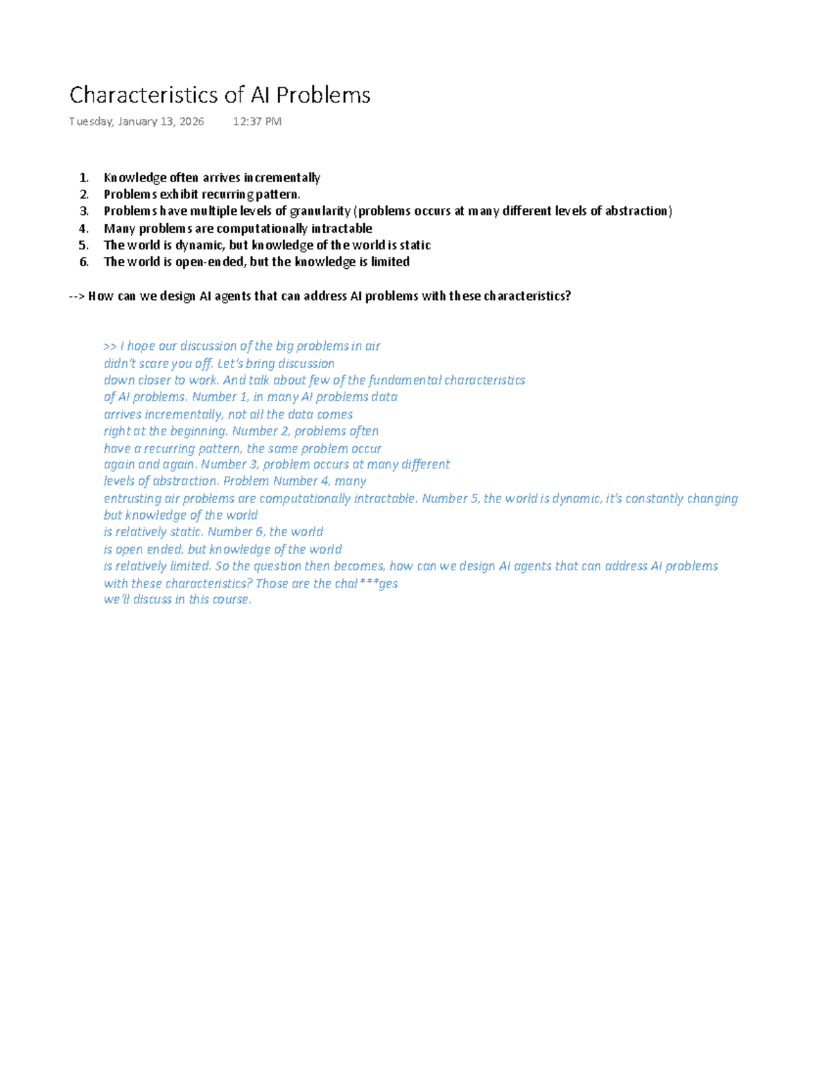 03 Characteristics of AI Problems: Understanding Key Challenges in AI ...