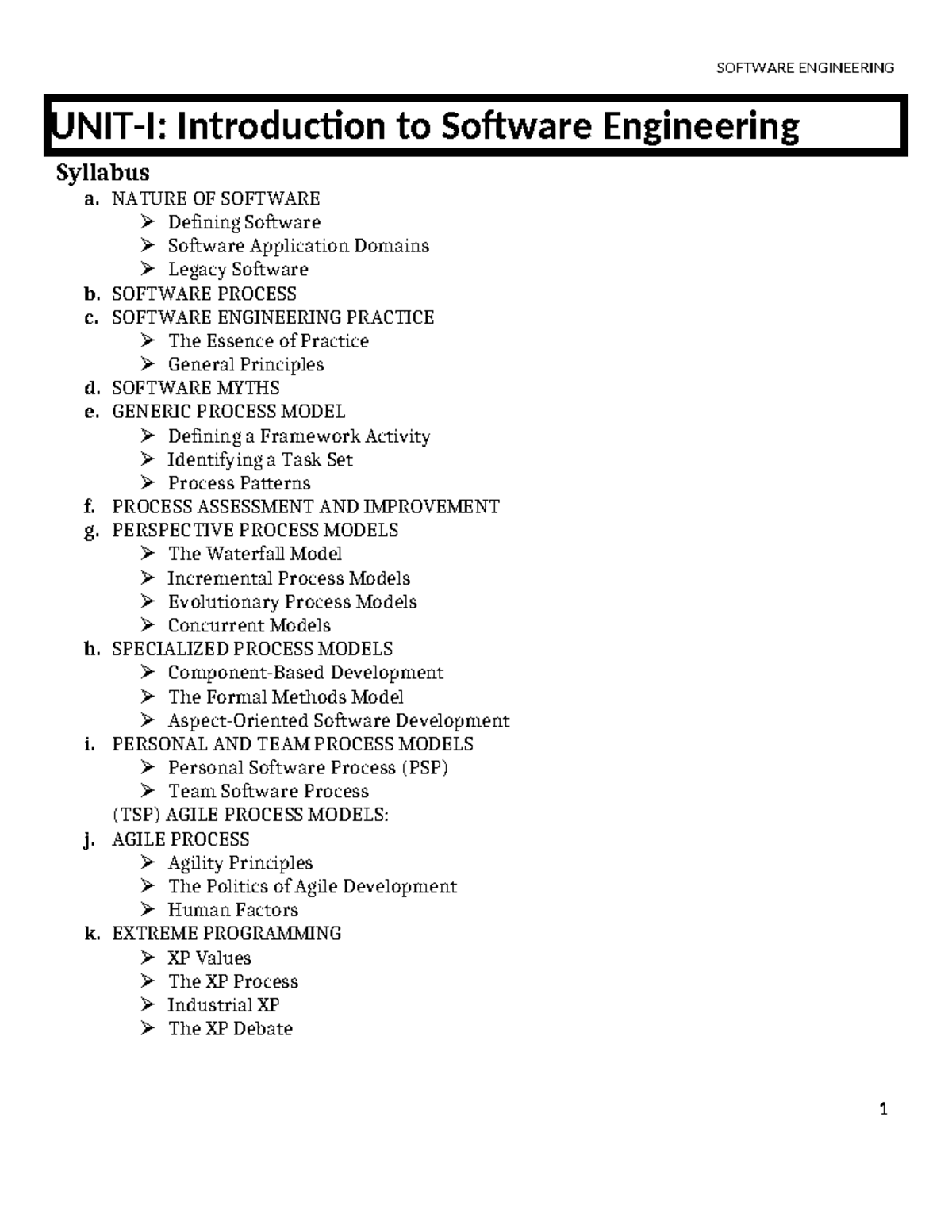 SE 101: Intro to Software Engineering - Comprehensive Syllabus & Notes ...