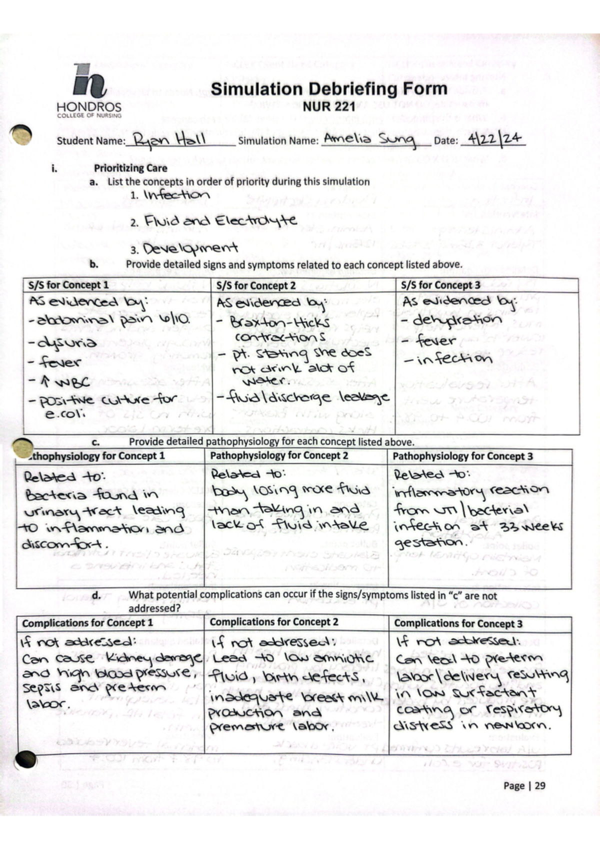 NUR 221 Lab Debriefing Notes for Week 3 - Studocu