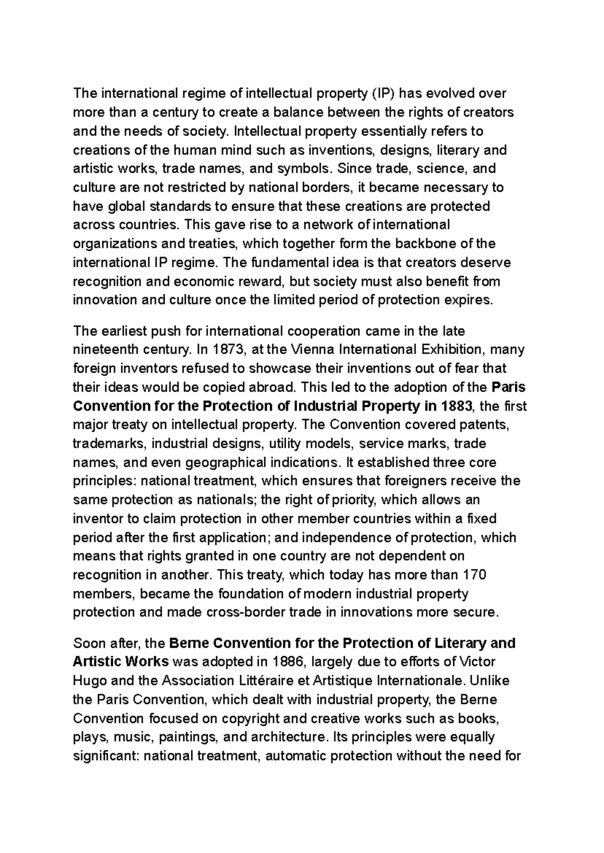Module 2 - IPRR: Evolution of the International IP Regime - Studocu