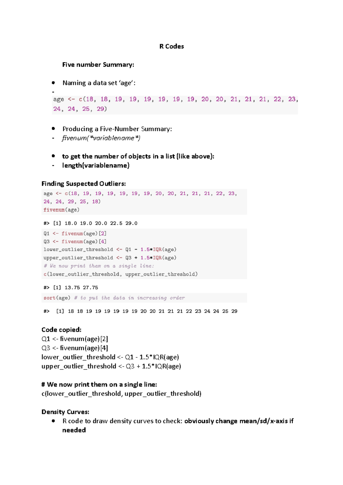 R Codes used in MATH1041 - MATH1041 - UNSW Sydney - Studocu