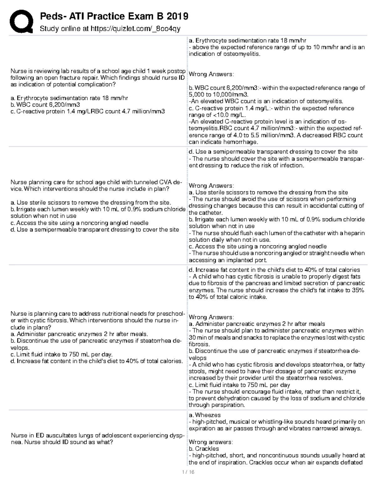 PEDS 101 - Practice Dosage Calculations for Pediatric Patients - Studocu