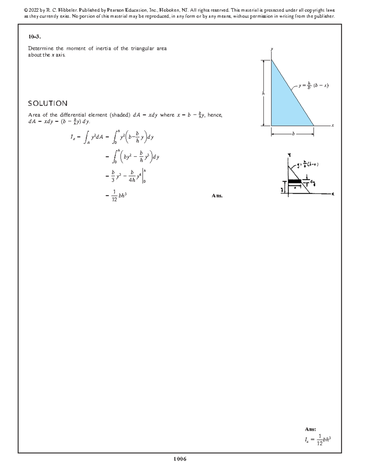 SWK 15th ed Solution Manual - Moment of Inertia Calculation - Studocu