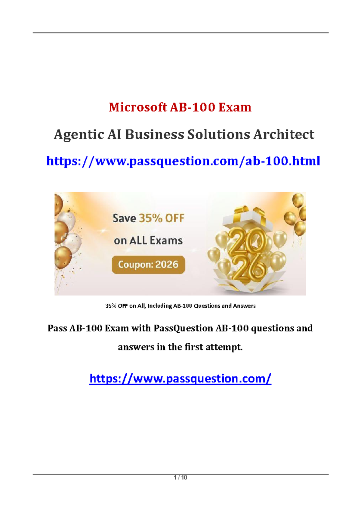 AB-100 Final Exam: Microsoft Agentic AI Business Solutions Architect Q ...