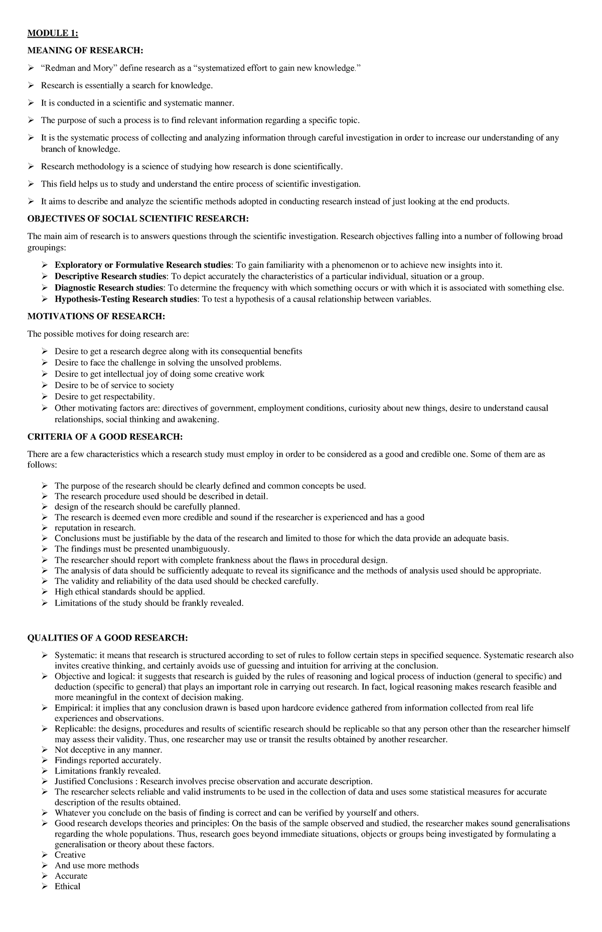 RM Final Exam Notes: Understanding Research Methodology - Studocu