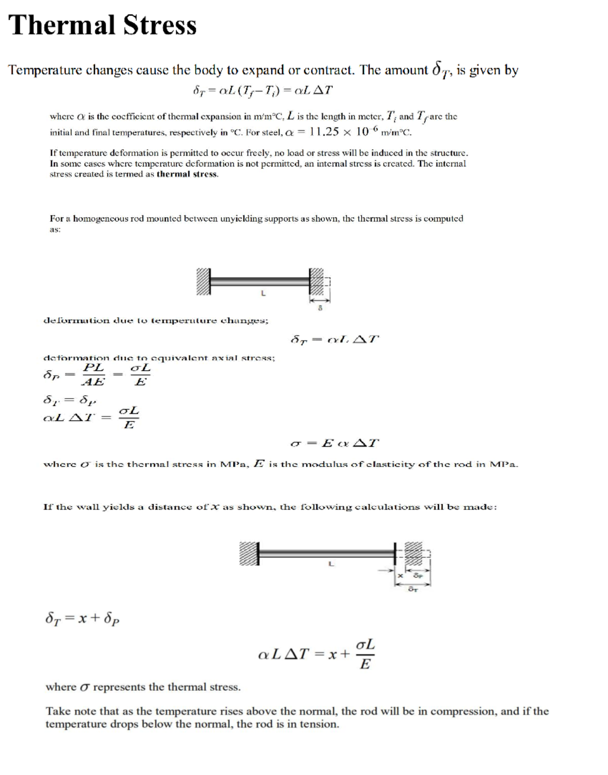 Thermal Stress and Torsion Analysis: Sample Problems for ME 101 - Studocu