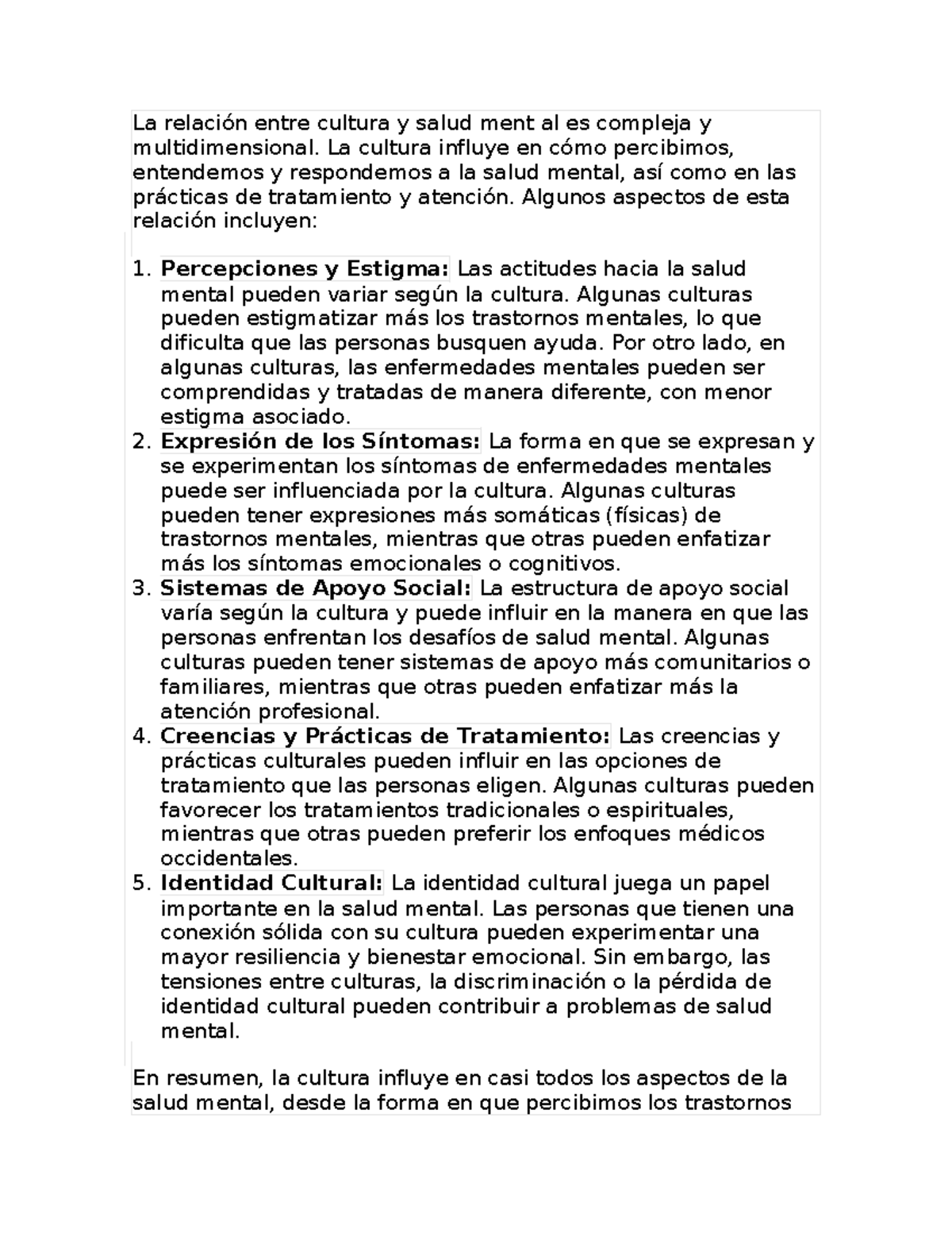 La Influencia de la Cultura en la Salud Mental: Un Análisis Completo ...