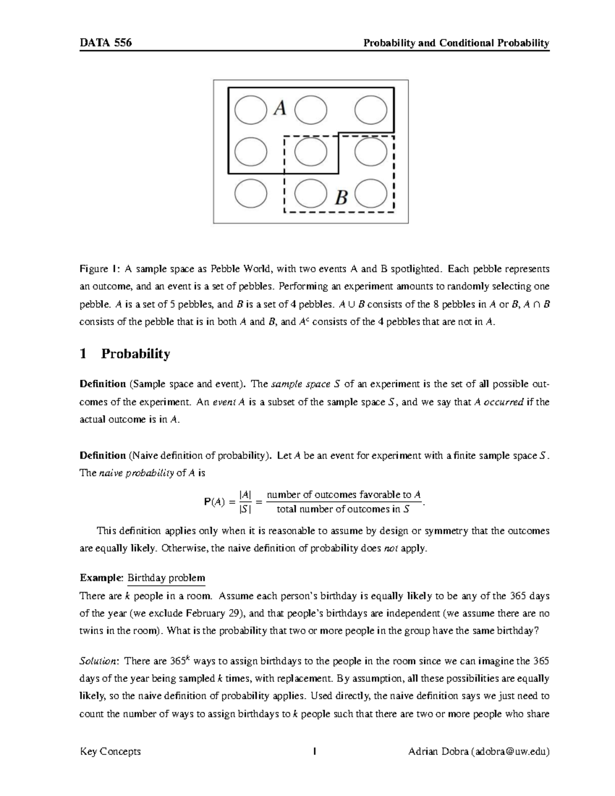 DATA 556: Probability and Conditional Probability Study Notes - Studocu