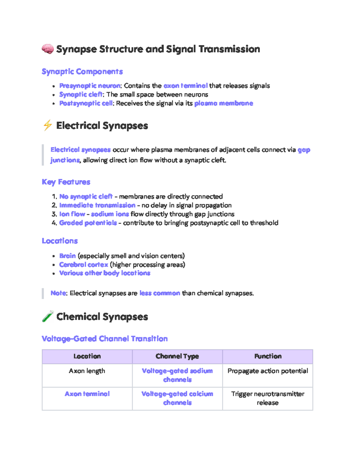 Synaptic Transmission: Electrical & Chemical Mechanisms in Neurobiology ...