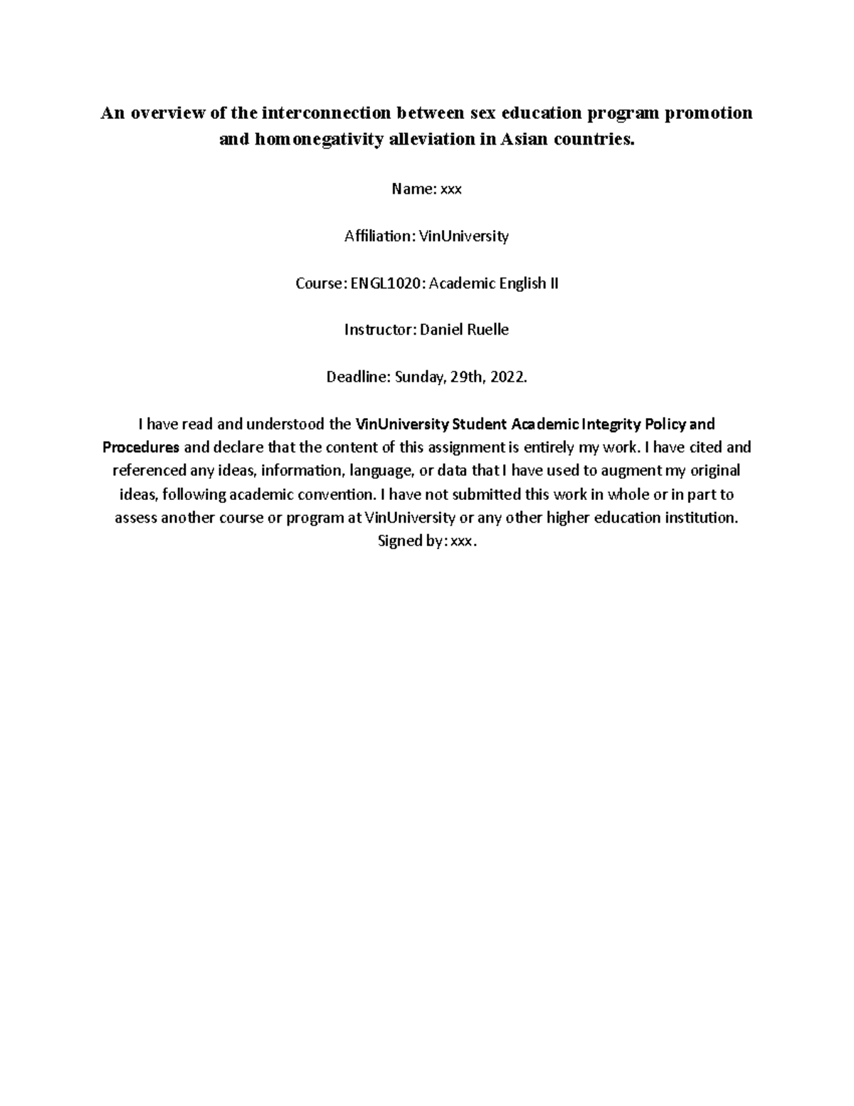 AE rough draft - prepared material for academic writing - An overview ...