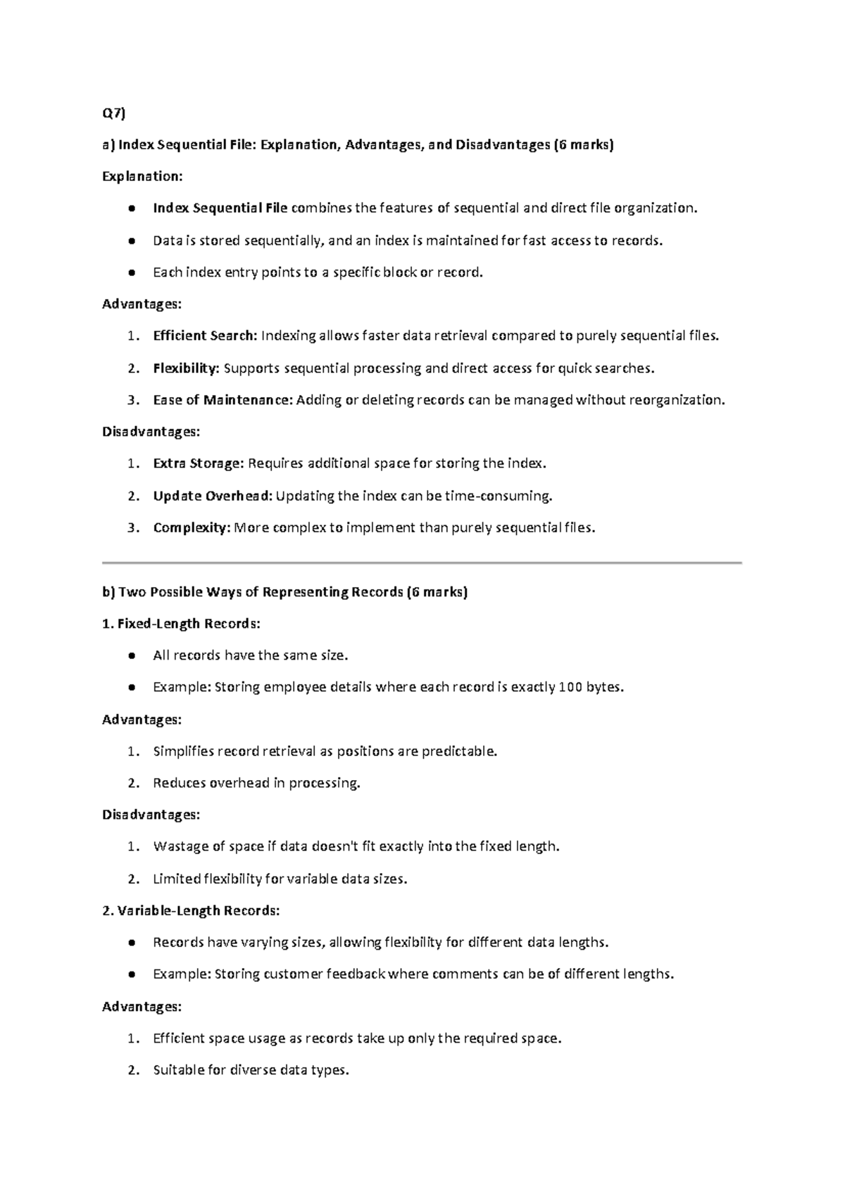 DSA UNIT 6 - Indexed and Sequential File Organization Notes - Studocu