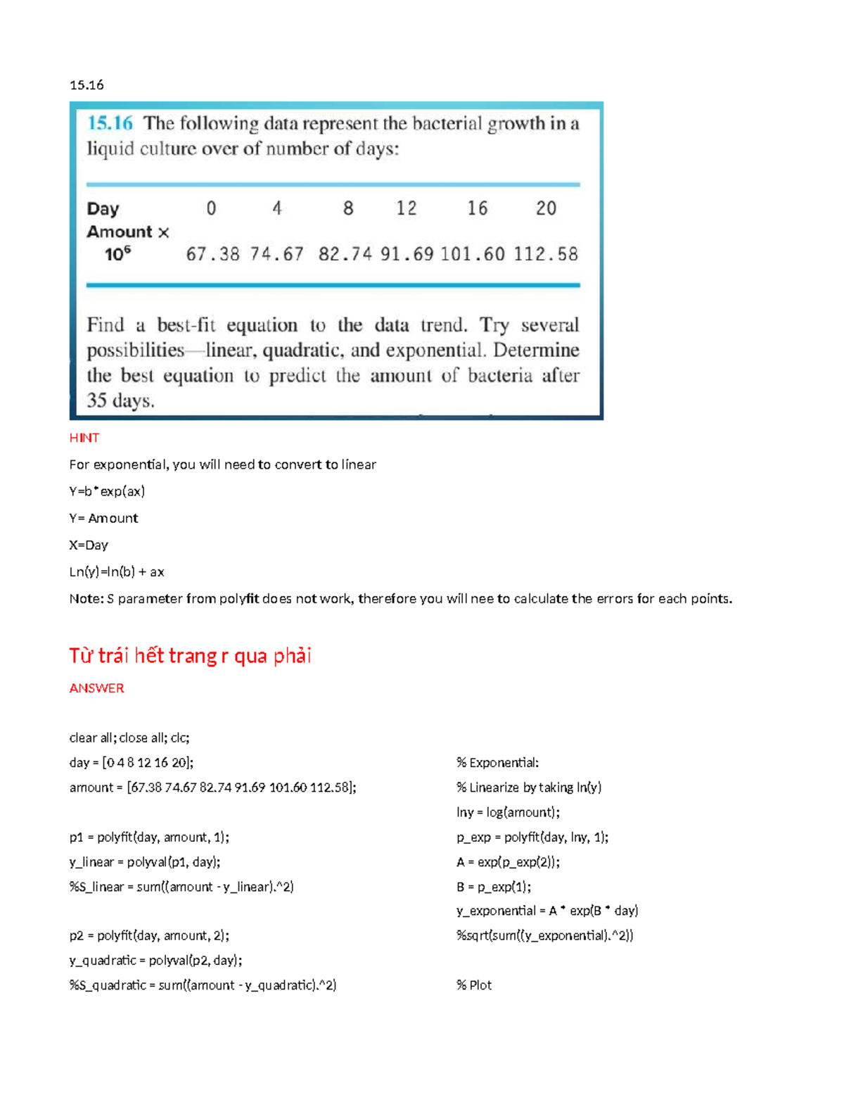 Numerical Methods Script: HW & Quiz Insights - Studocu