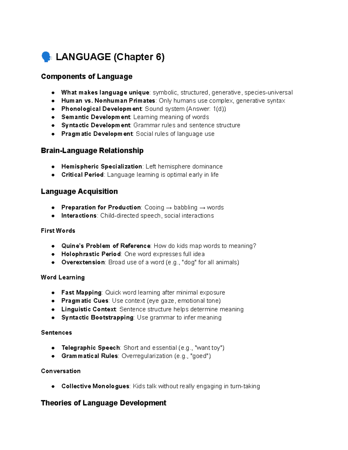 Psy2401 exam 3 study sheet: language and conceptual development - Studocu