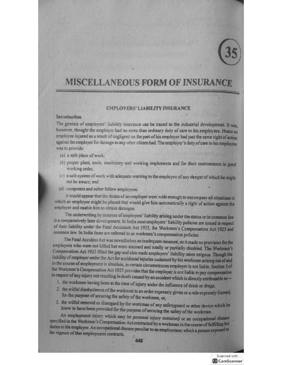 Chapter 35: Miscellaneous Forms of Liability Insurance - Principles ...