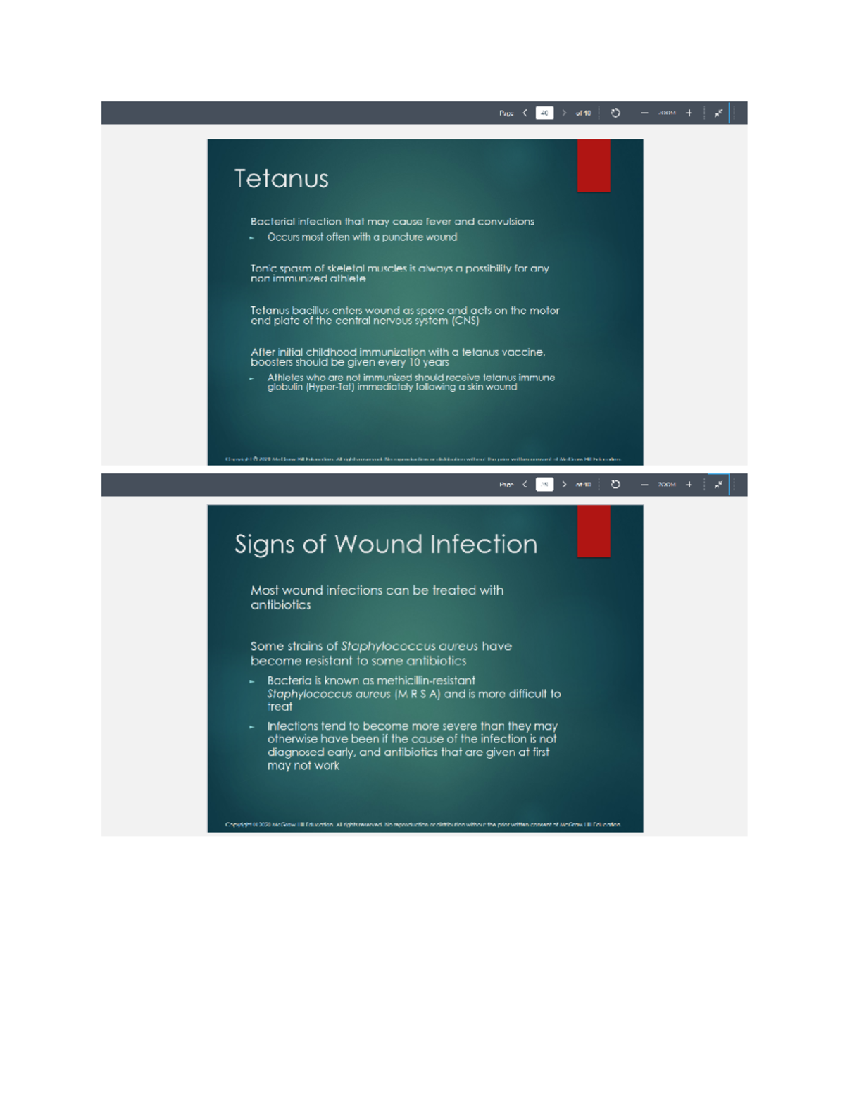 Final Exam Study Guide for Course Code: MED - Tetanus & Wound Care ...