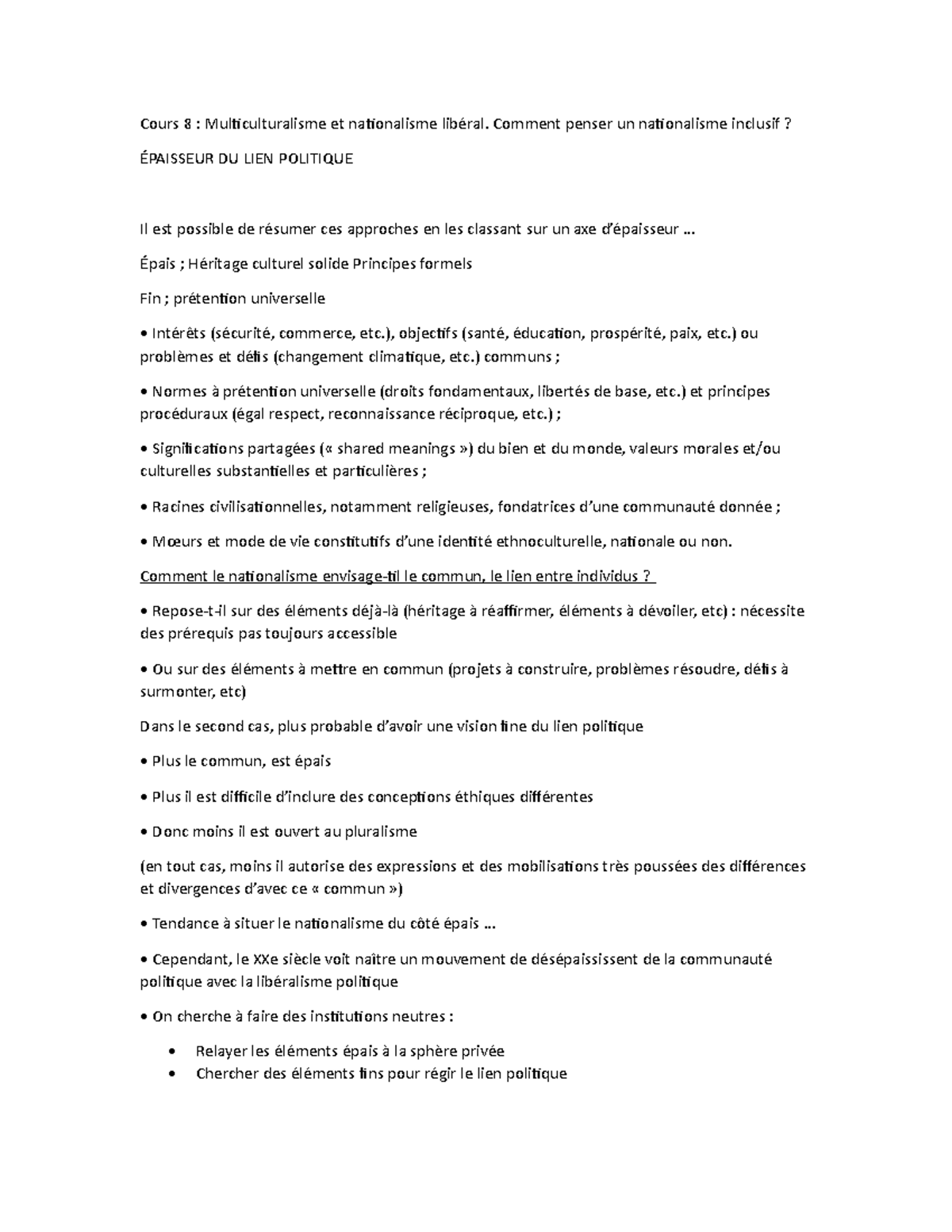Cours 8 - automne 2022, prof Tristan Boursier - Cours 8 ...