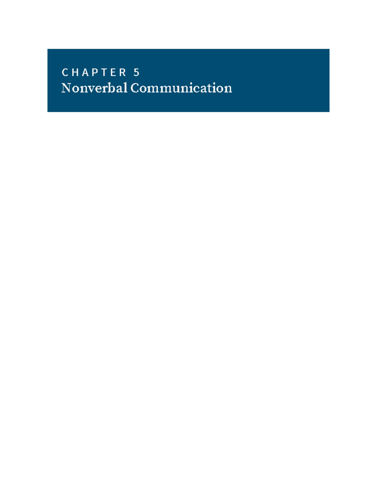 Real Communication CH 5: Understanding Nonverbal Communication - Studocu