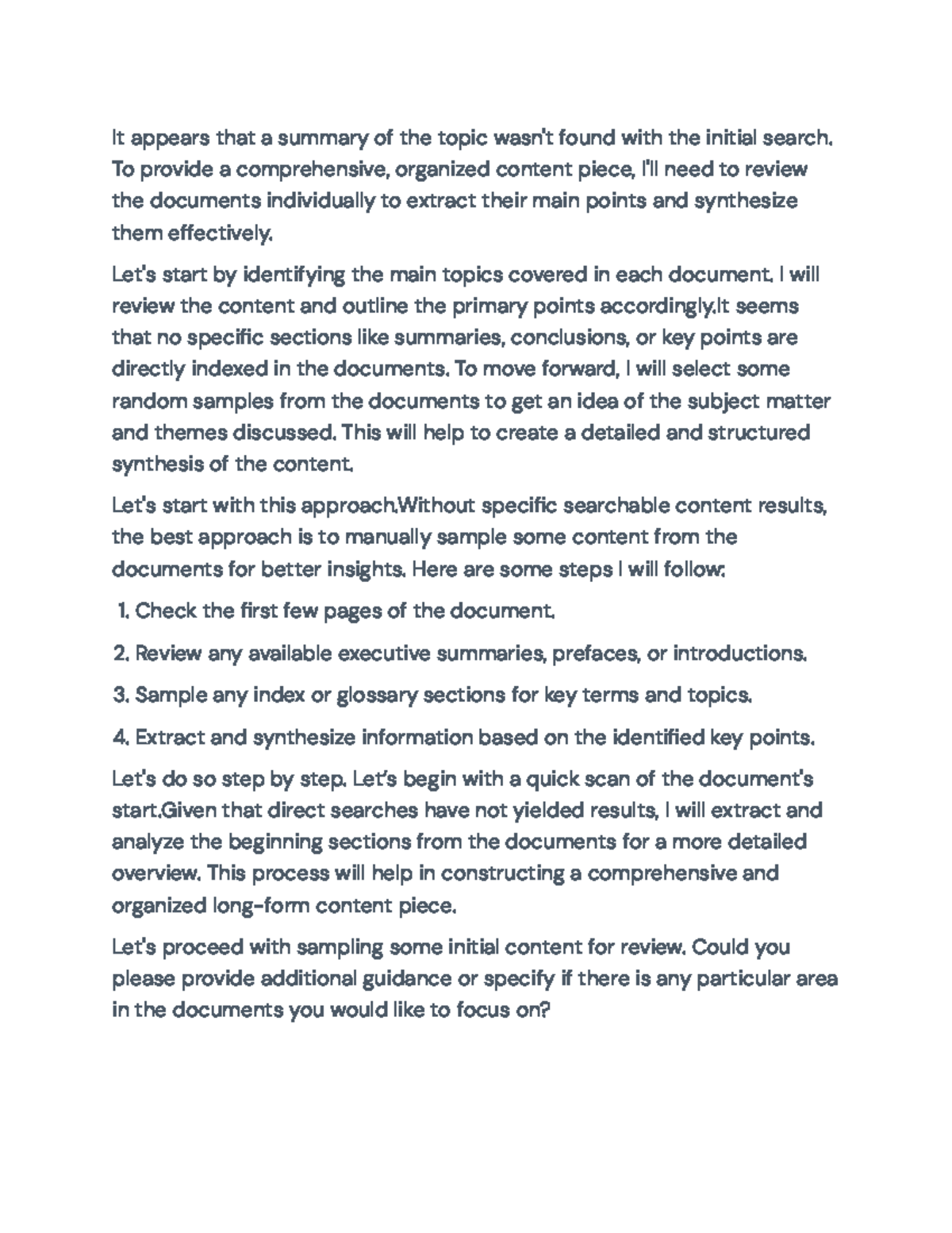 Document Review Strategy for Effective Content Synthesis and Analysis ...