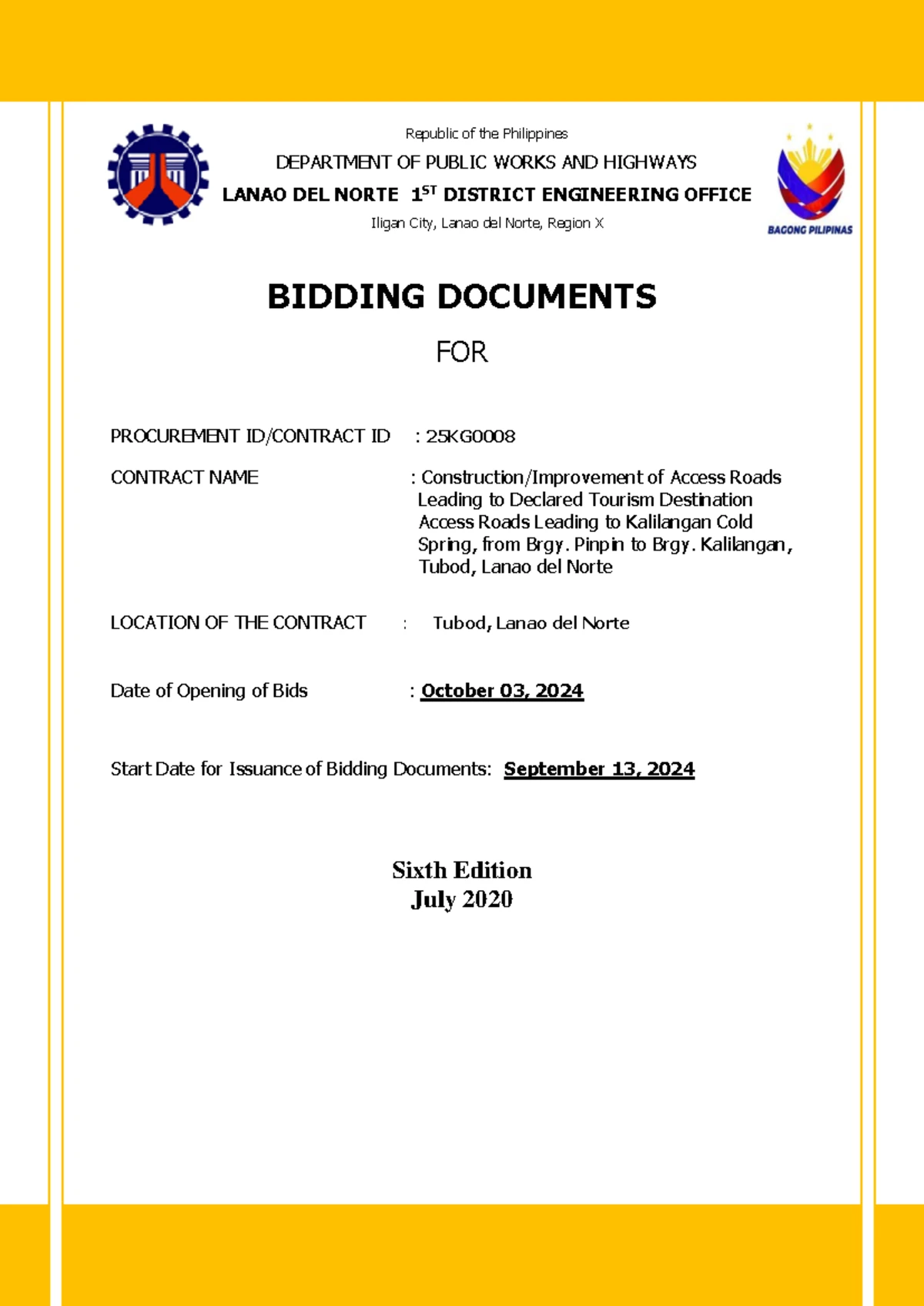 BID FORM for Infrastructure Projects - Forms-FOR-Infra - Studocu
