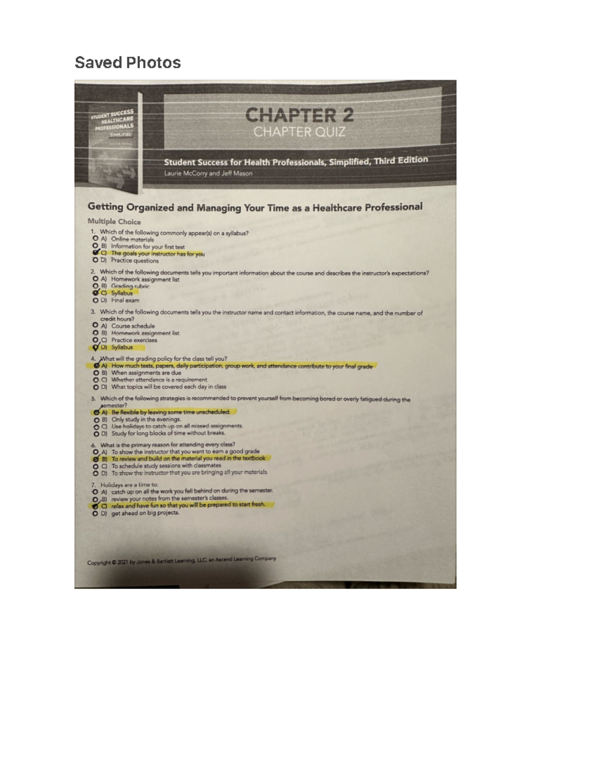 Chapter 2 Quiz Review - CSFH - Studocu