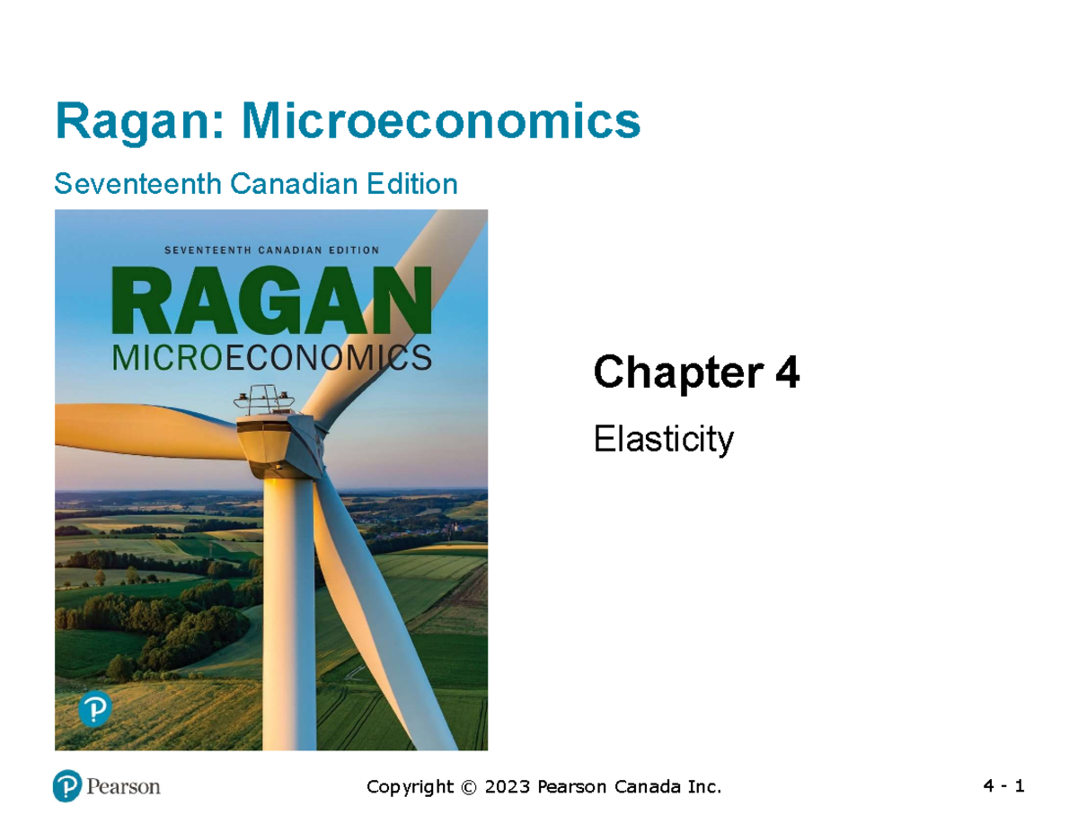 Economics 201: Chapter 4 elasticity study notes - Studocu